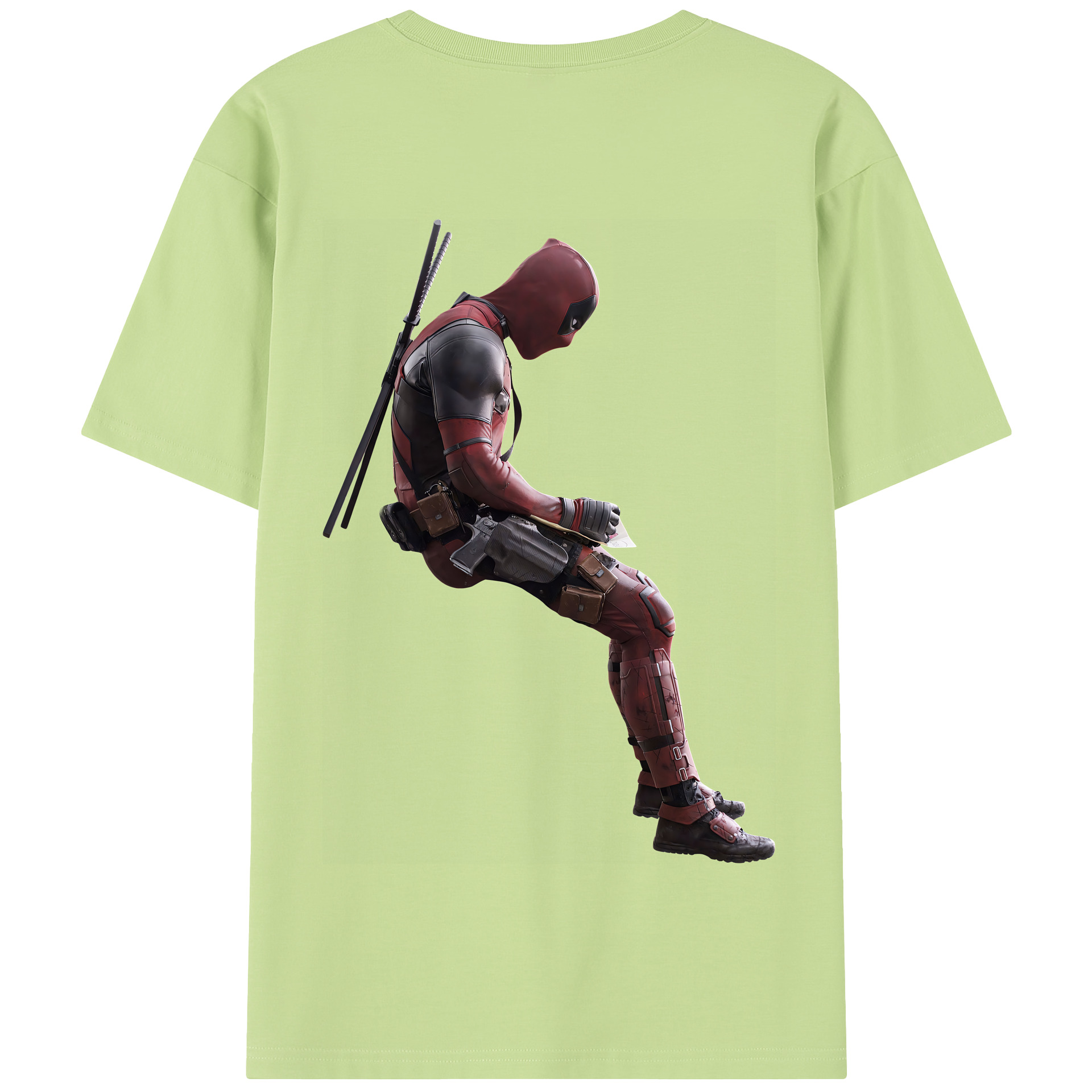 （画像用） Deadpool デッドプール 綿100％半袖Tシャツ（背面プリント）